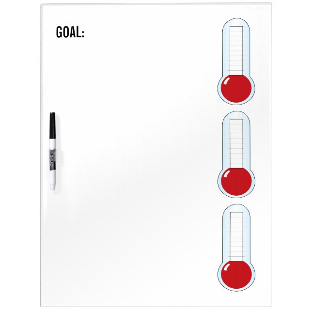 Re-useable 3-Thermometers Dry Erase Board (Front)
