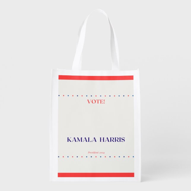 Re-useable Kamala Harris Grocery Bag (Back)