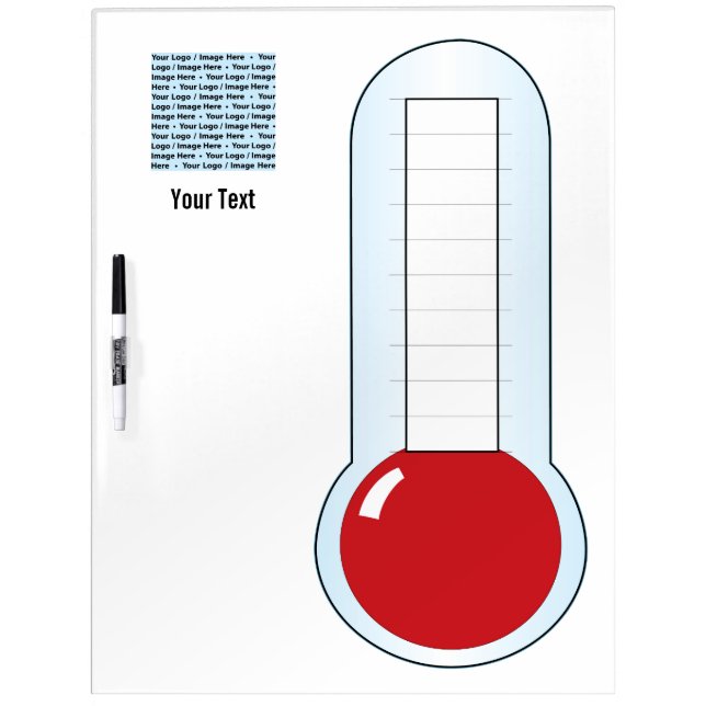 Re-useable Thermometer - Add Logo Dry-Erase Board (Front)