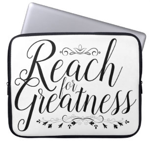 Reach for Greatness Calligraphy Laptop Sleeve