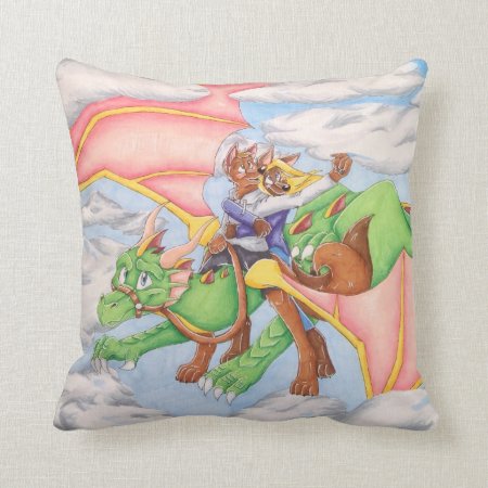 Reach For The Clouds Dragon Pillow