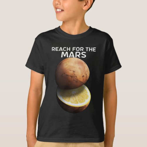 Reach For The Mars Design For Astronomer Red Plane T_Shirt
