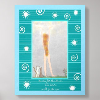 Reach for the moon foam core photo tile