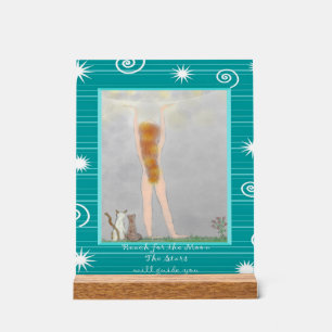 Reach for the moon the stars will guide you  acrylic sign