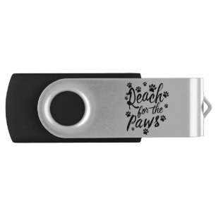 Reach For The Paws Typography Flash Drive