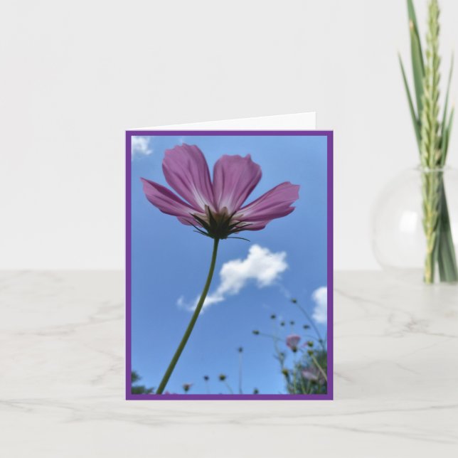 Reach For the Sky Flower Note Card (Front)