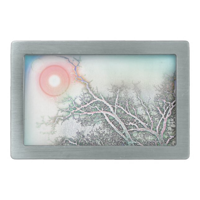 Reach for the Sky Rectangular Belt Buckle (Front)