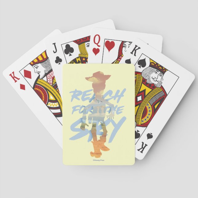 "Reach For The Sky" Woody & Buzz Art Playing Cards (Back)