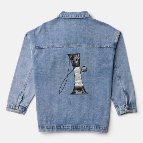 Reach For The Stars A back of denim jacket