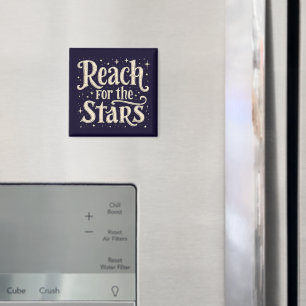 Reach for the Stars Celestial Typography Art Magnet