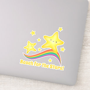 Reach For The Stars Encouraging Motivational Words Sticker
