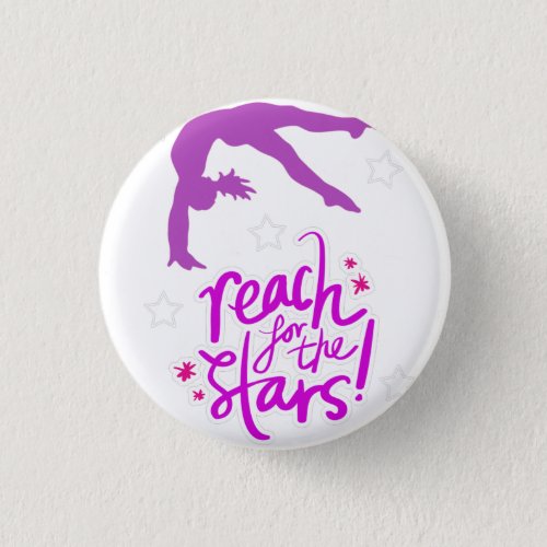 Reach for the Stars Gymnastics Tumbling  Button