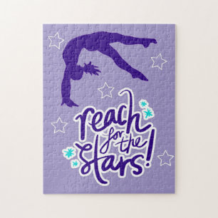Reach for the Stars Gymnastics Tumbling Jigsaw Puzzle
