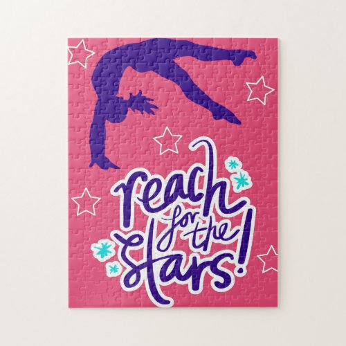 Reach for the Stars Gymnastics Tumbling   Jigsaw Puzzle