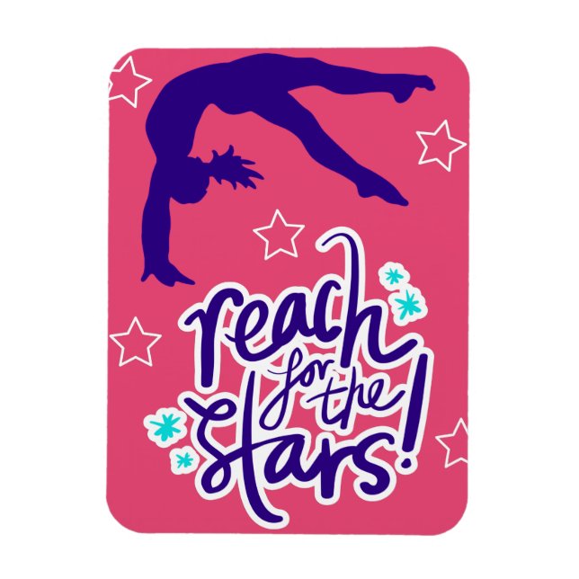 Reach for the Stars Gymnastics Tumbling    Magnet (Vertical)