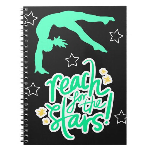 Reach for the Stars Gymnastics Tumbling  Notebook