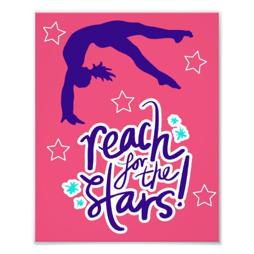 Reach for the Stars Gymnastics Tumbling   Photo Print