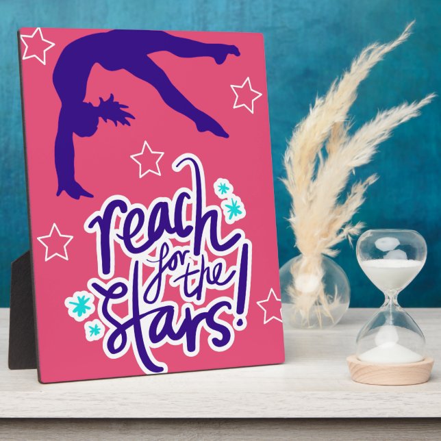 Reach for the Stars Gymnastics Tumbling    Plaque (Side)