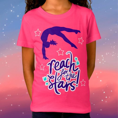 Reach for the Stars Gymnastics Tumbling T_Shirt