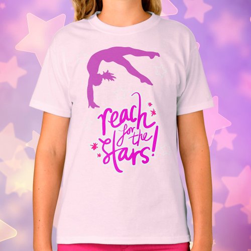 Reach for the Stars Gymnastics Tumbling T_Shirt