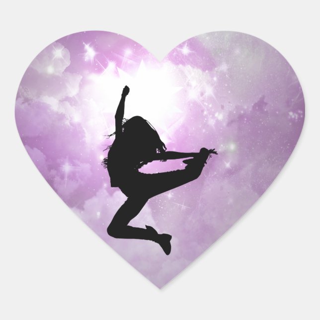 Reach for the stars heart sticker (Front)