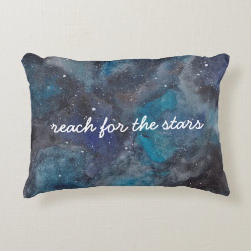 Reach For The Stars Inspirational Starry Sky Accent Pillow