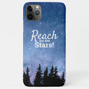 Reach For the Stars Motivation Quote Starry Sky iPhone 11 Pro Max Case