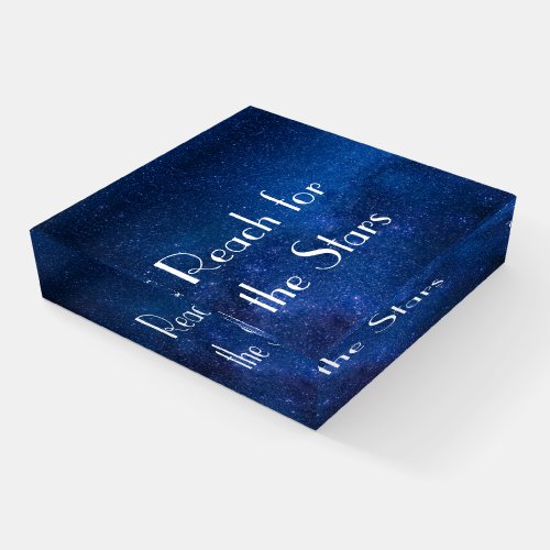 Reach for the Stars Night Sky Customized Paperweight