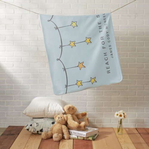 Reach For The Stars Personalized Baby Blanket