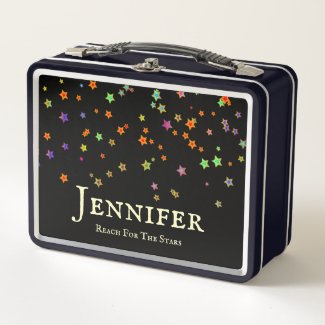 Reach For The Stars Personalized  Metal Lunch Box