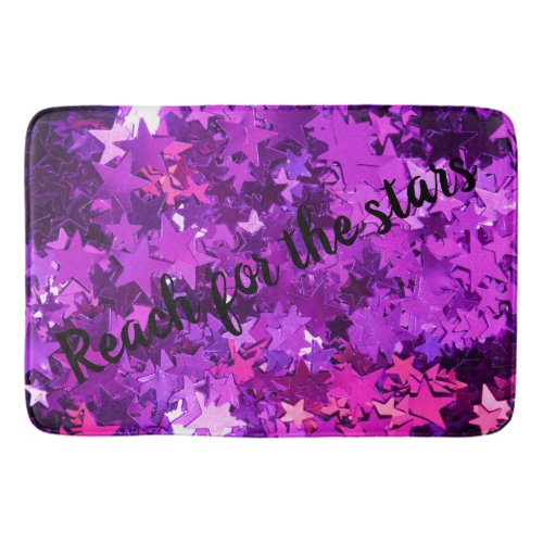 Reach for the Stars Purple Bath Mat