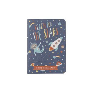 Reach for the Stars Sloth - Custom Name Passport Holder