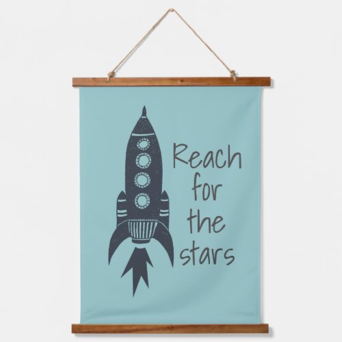 Reach for the Stars Spaceship  Hanging Tapestry