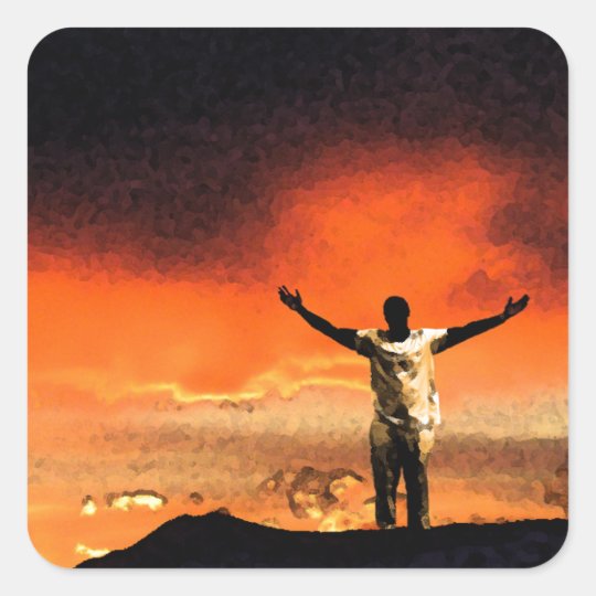 Reach for the Top of Your Mountain Square Sticker