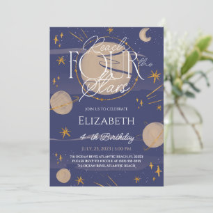 Reach Four The Stars Birthday Invitation