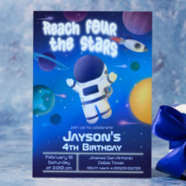 Reach Four the Stars - Outer Space Invitation