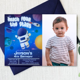 Reach Four the Stars - Outer Space Invitation