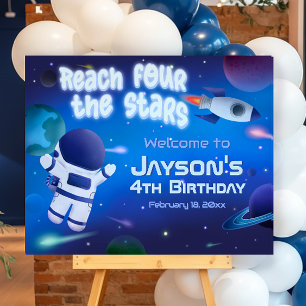Reach Four the Stars - Outer Space Welcome Sign
