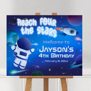 Reach Four the Stars - Outer Space Welcome Sign