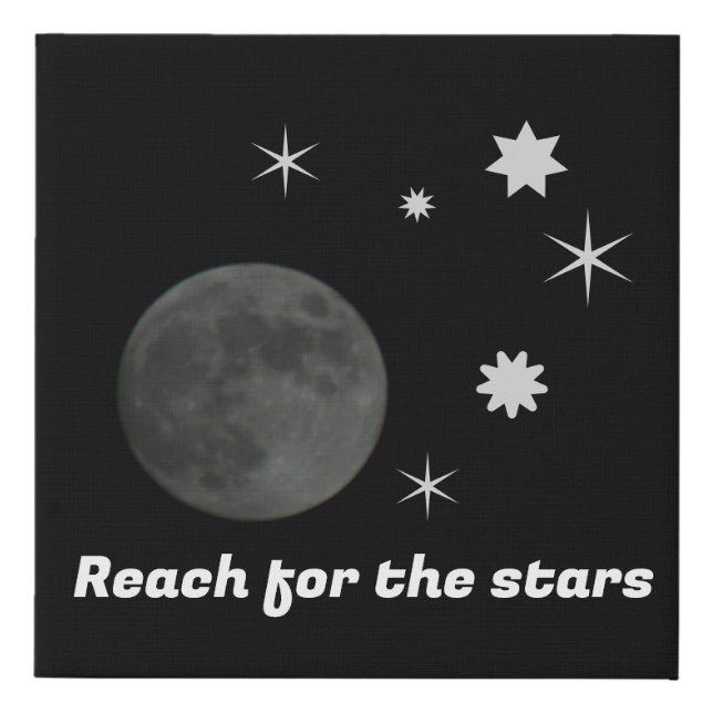 Reach high faux canvas print (Front)