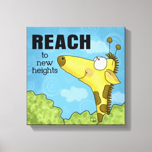 Reach to New Heights Giraffe Canvas Print