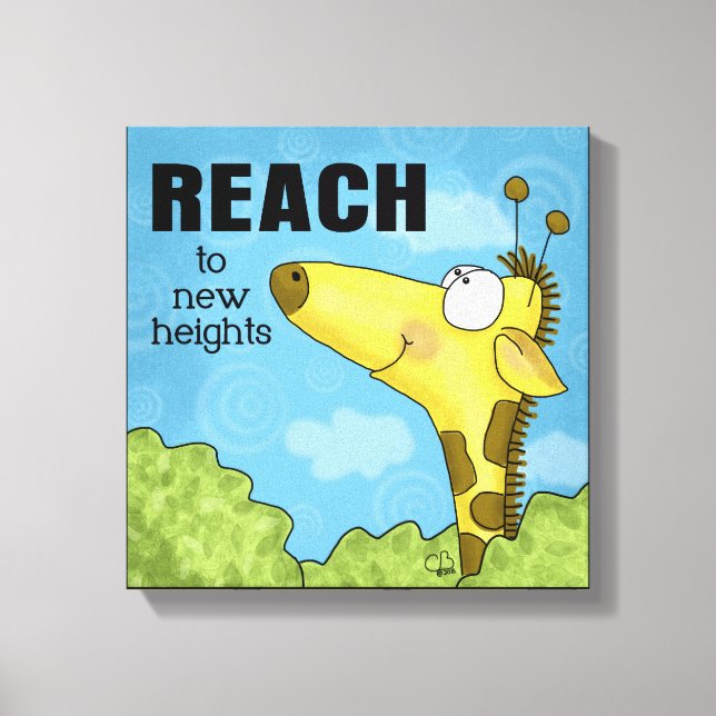 Reach to New Heights Giraffe Canvas Print (Front)