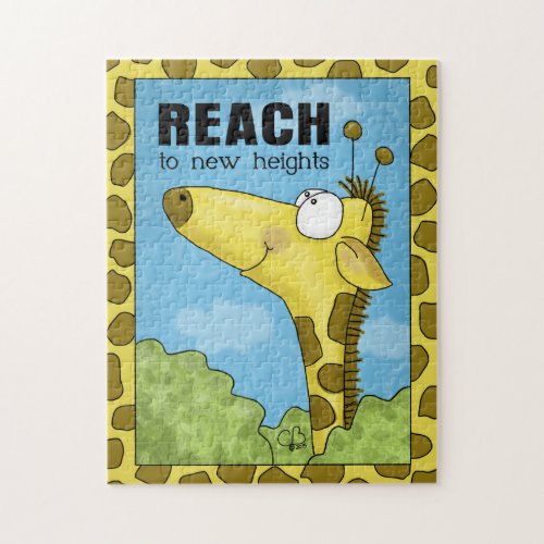 Reach to New Heights Giraffe Jigsaw Puzzle