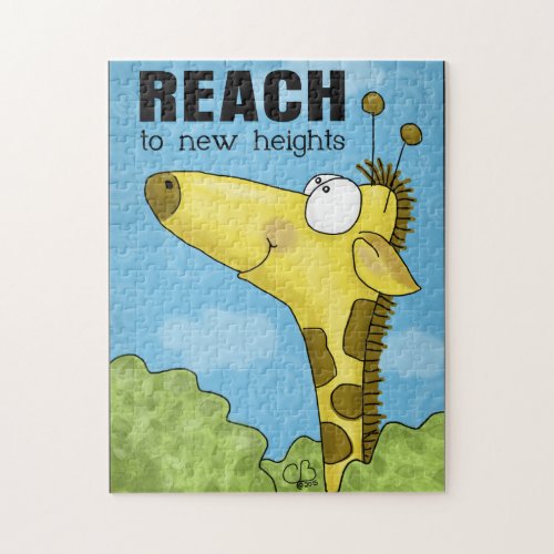 Reach to New Heights Giraffe Jigsaw Puzzle