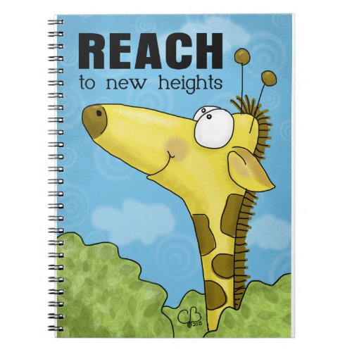 Reach to New Heights Giraffe Notebook