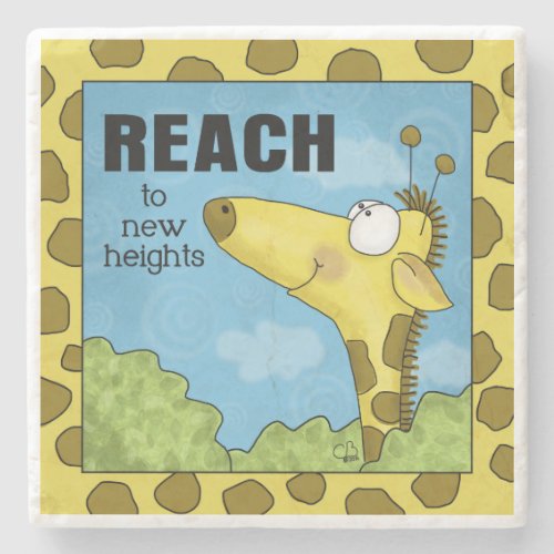 Reach to New Heights Giraffe Stone Coaster
