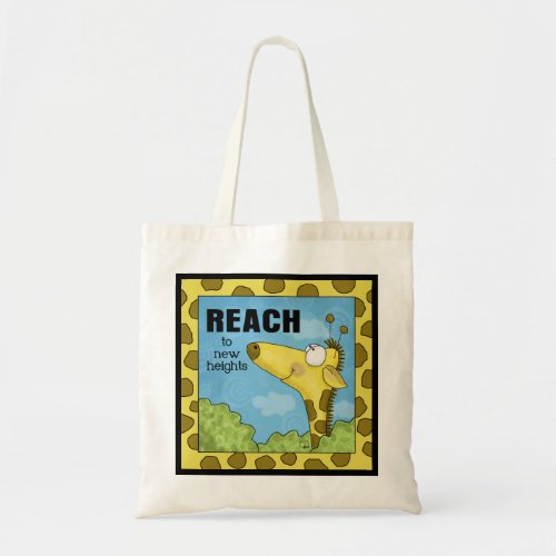 Reach to New Heights Giraffe Tote Bag