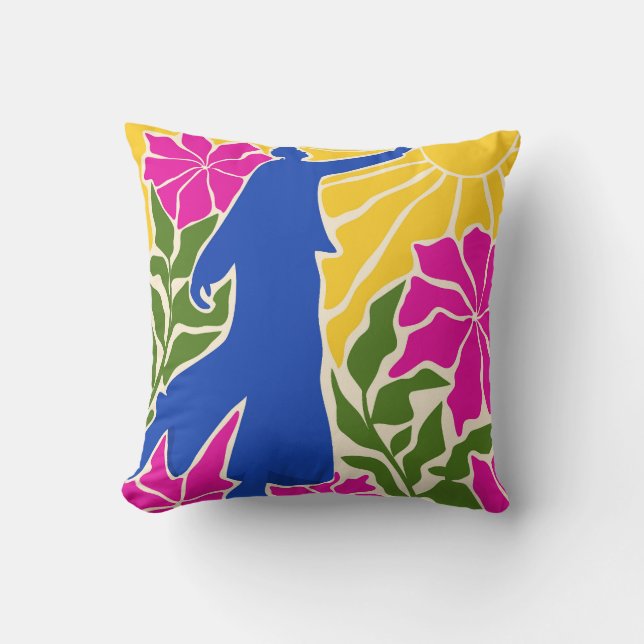 Reaching Beyond Limits Throw Pillow (Front)