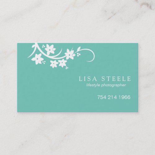 Reaching Flowering Stem Business Card Templates
