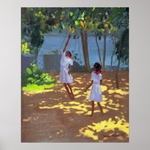 Reaching for Oranges Bentota Sri Lanka 1998 Poster